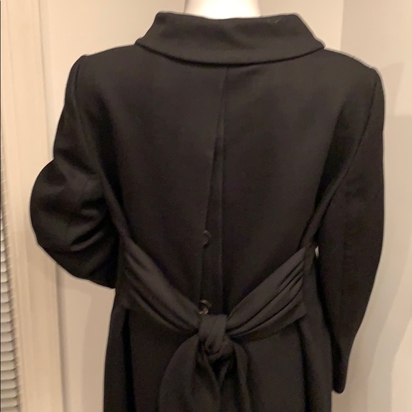 PRADA WOOL COAT BLACK SIZE 44 SNAPPED CLOSURE - Picture 10 of 15